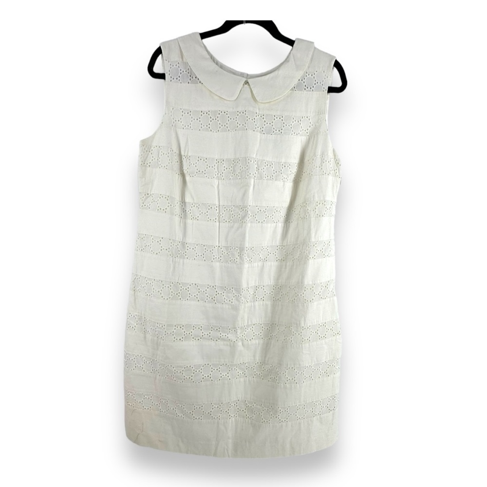 Boden White Eyelet Sleeveless Dress